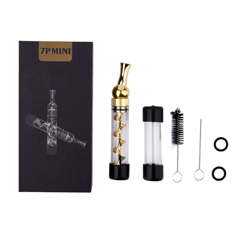 Ramuan kering Vape Kit Blunt 7pmini Twisty Glass Bubbler Smoking Pipe-Rainbow