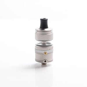 Authentic Auguse Era MTL RTA Rebuildable Tank Atomizer - Matte Silver, Stainless Steel + Glass, 3ml, 22mm Diameter