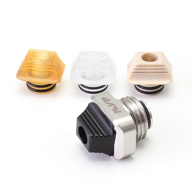 SXK Arrow MVP Drip Tip Set for BB / Billet Boro AIO Mod - Silver, 4 PCS Mouthpieces