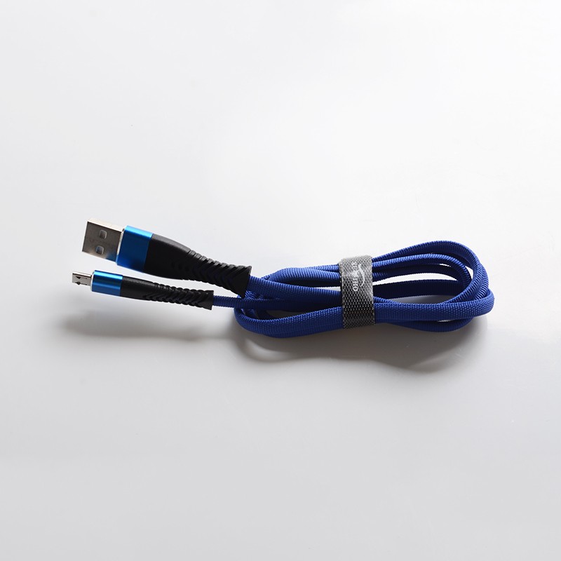 Authentic Kumiho K2 Zn-alloy Fast Charge Sync Micro-USB Cable for Android Cell Phone / Tablet PC - Blue (100cm)