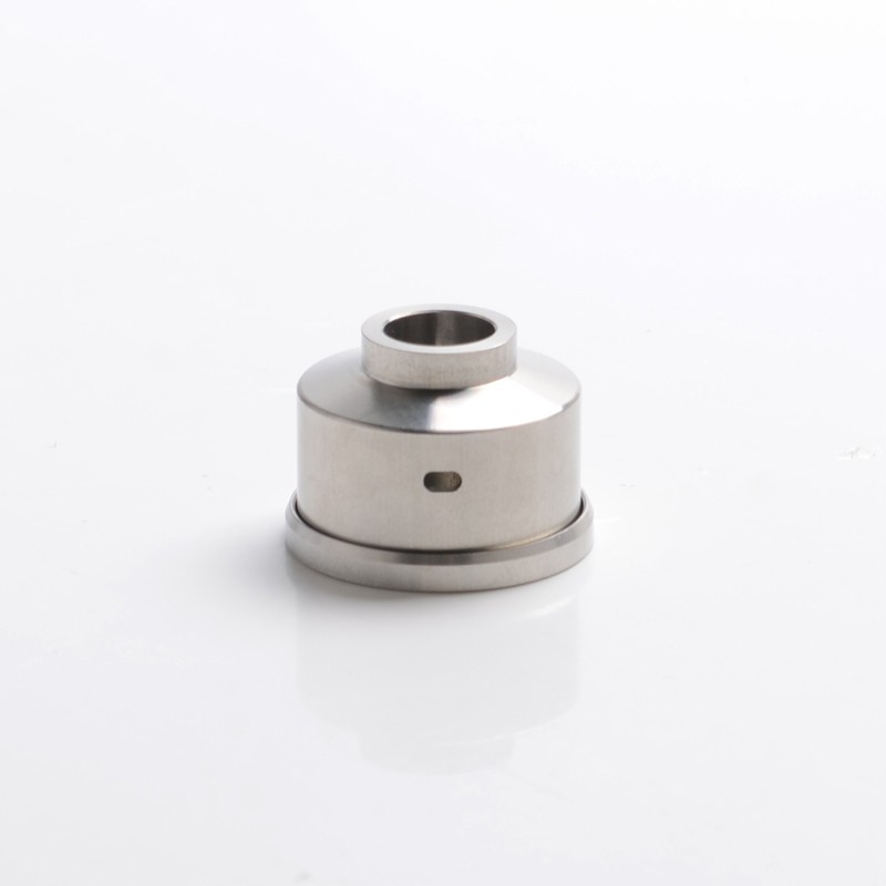 Slam Style Replacement Cap + Beauty Ring for Narda Style RDA - Silver, Stainless Steel