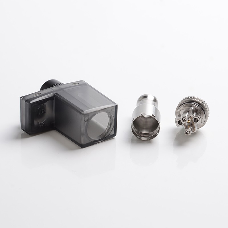 Authentic Mechlyfe Ratel XS Mod Pod Vape Kit Replacement Pod Cartridge w/ Dual Coil RBA Deck - Black, 5.5ml