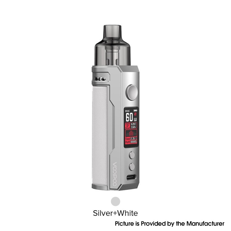 Authentic VOOPOO DRAG S 60W 2500mAh VW Mod Pod System Vape Starter Kit 4.5ml, 0.2ohm / 0.3ohm, 5~60W