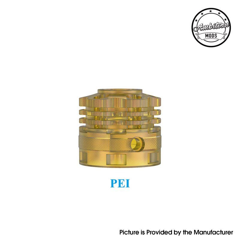 Autêntico Ambition Mods ripley mtl / rdl RDTA tampa superior de substituição - PEI marrom