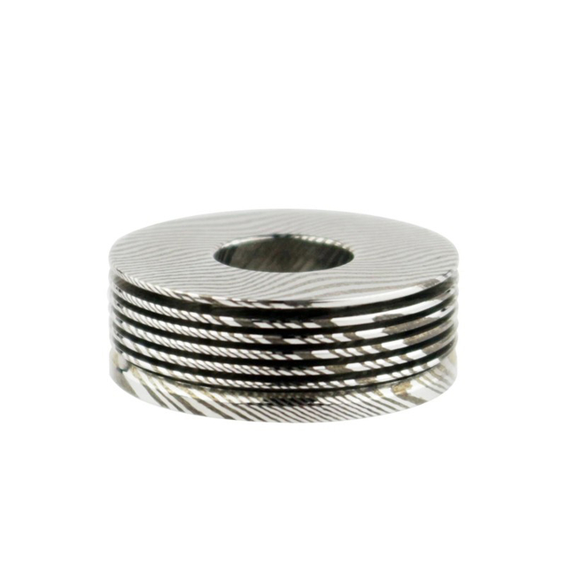정통 BP 모드 선구자 MTL / DL RTA 교체 Damascus 상단 캡 - 실버 (1 PC)