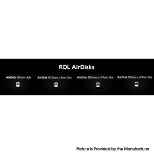 ULTON MTL Airdisks for Skyline R Skyline-R Style RTA Replacement RDL Airdisks - 2.0mm / 1.5 x 3mm / 1.5 x 3.9mm / 2 x 3.9mm (4 PCS)