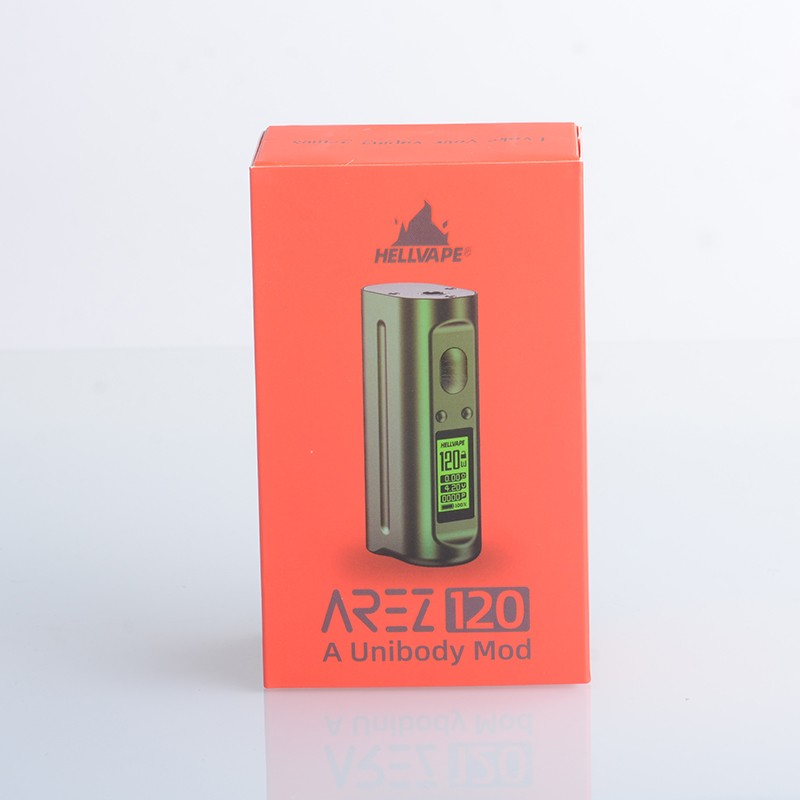 Autêntico Hellvape Arez 120 tc vw Vape caixa Mod 5 ~ 120w, 1 x 21700 /20700 /18650, nível superior a bordo do chipset a bordo