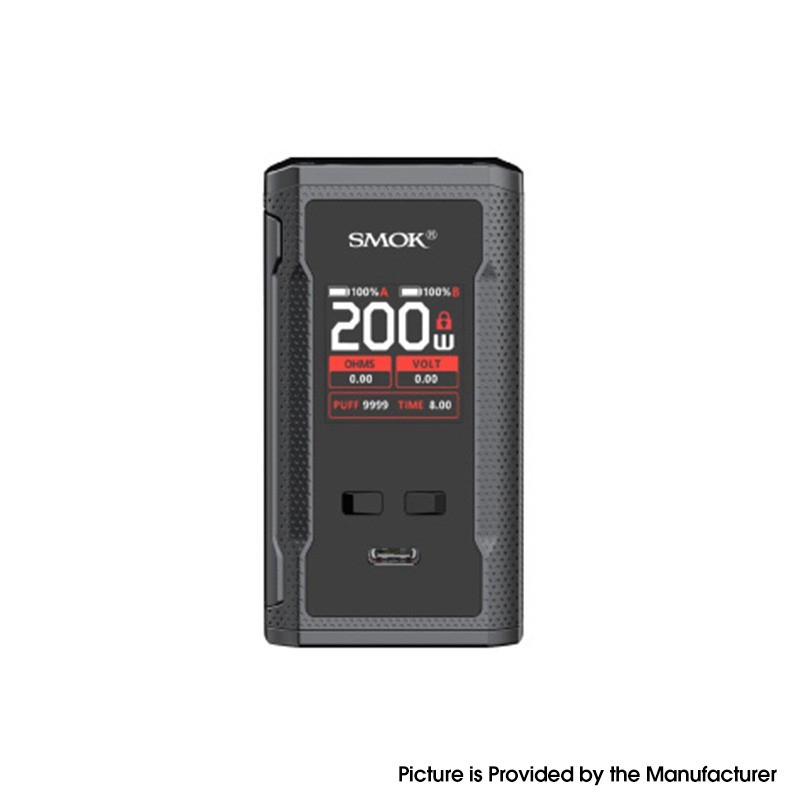 Auténtico SMOK Tech SMOK R-Kiss 2 200W VW Vape Box Mod 5 ~ 200W, 2 x 18650