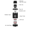 Autêntico Vaporesso forz tx80 80w vw caixa Mod Vape kit com tanque forz 25, 5 ~ 80w, 1 x 18650, 4,5 ml, 0,15OHM/0,4OHM