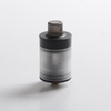 Authentic Auguse Khaos RDTA Tangki menetes yang dapat dibangun kembali Vape atomizer dengan pin bf - hitam penuh, SS + kaca / pc, 22mm, 2.0ml