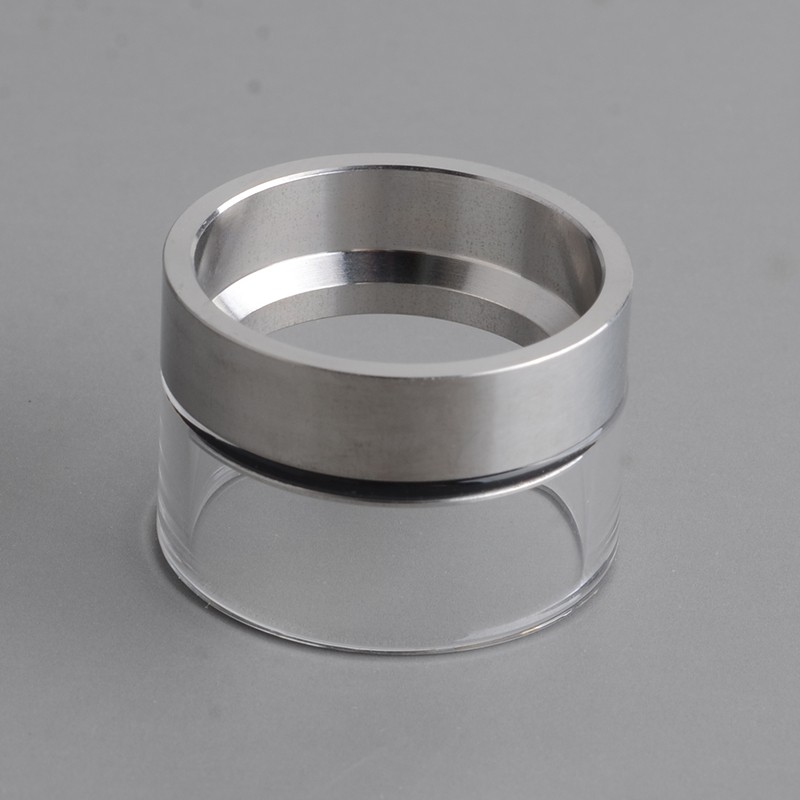 Authentic Ambition Mods Ripley MTL / RDL RDTA Vape Atomizer Replacement Combi Tank Tube - Silver + Transparent, 316SS + Glass