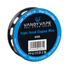VANDY Vape Triple Clapton Wire Clapton Clapton Coil pour RTA / RDA / Rtda Vape Atomizer - 28ga x 3 + 38ga, Ni80 (10 ft)
