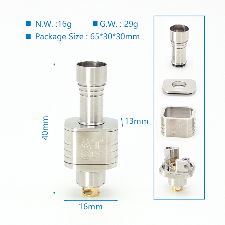SXK ATOM bridge RBA PEEK Insulators. Airpin 3.5+4.0 for SXK BB / Billet Box 316SS 3.5mm / 4.0mm Air Pin